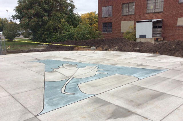 colored concrete pattern