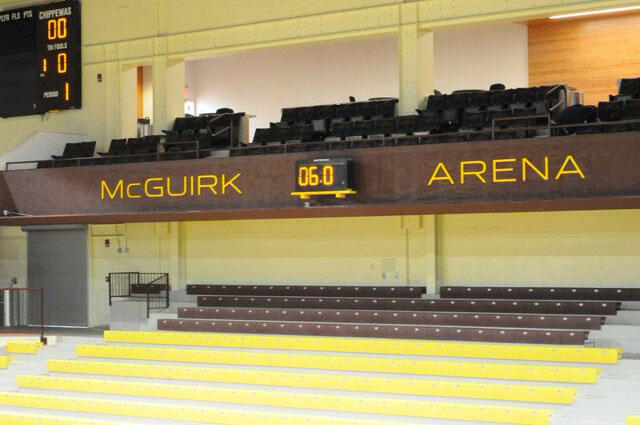 concrete stairs at mcgurik arena