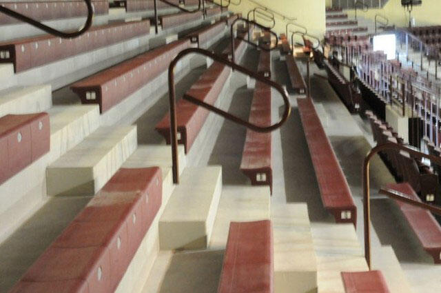 sitting arrangement on concrete stairs 1